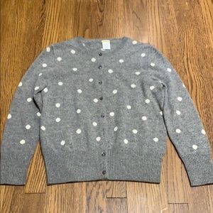 J CREW 100% Cashmere Polka Dot Sweater